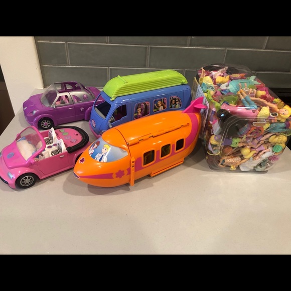 polly pocket Other - Polly Pocket cars bus airplane dolls & accessories